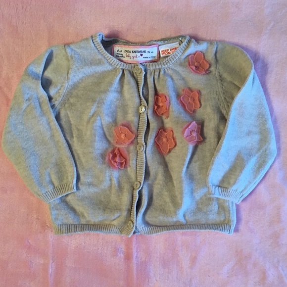 Adorable Cardigan with Flower Detail by ZARA KNITWEAR (6-9M) - Picture 3 of 6